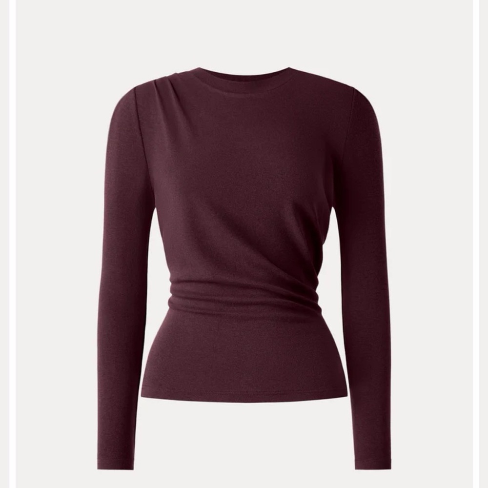 NWT - Medium - OGL Move - Light Warm Crewneck Tucked Top - Ruby Berry